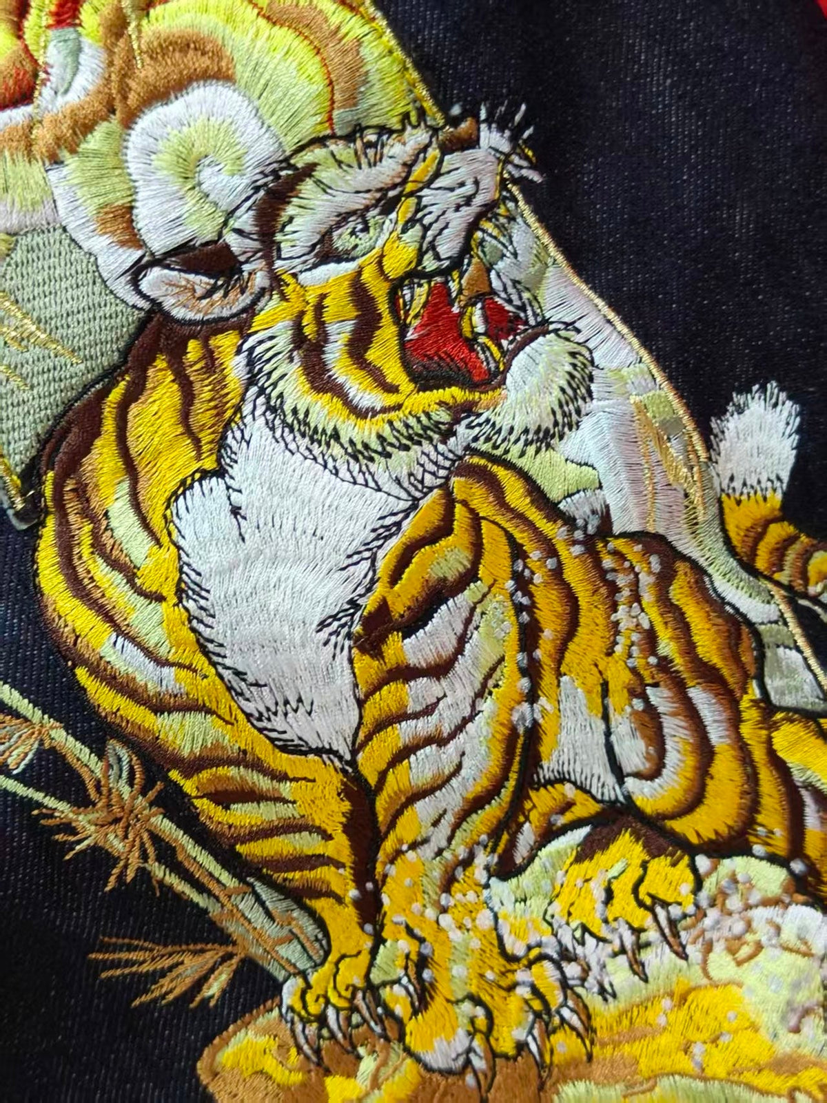 EVISU M-500 Collector's Edition Roaring Tiger & Hokusai Wave Selvedge Jeans