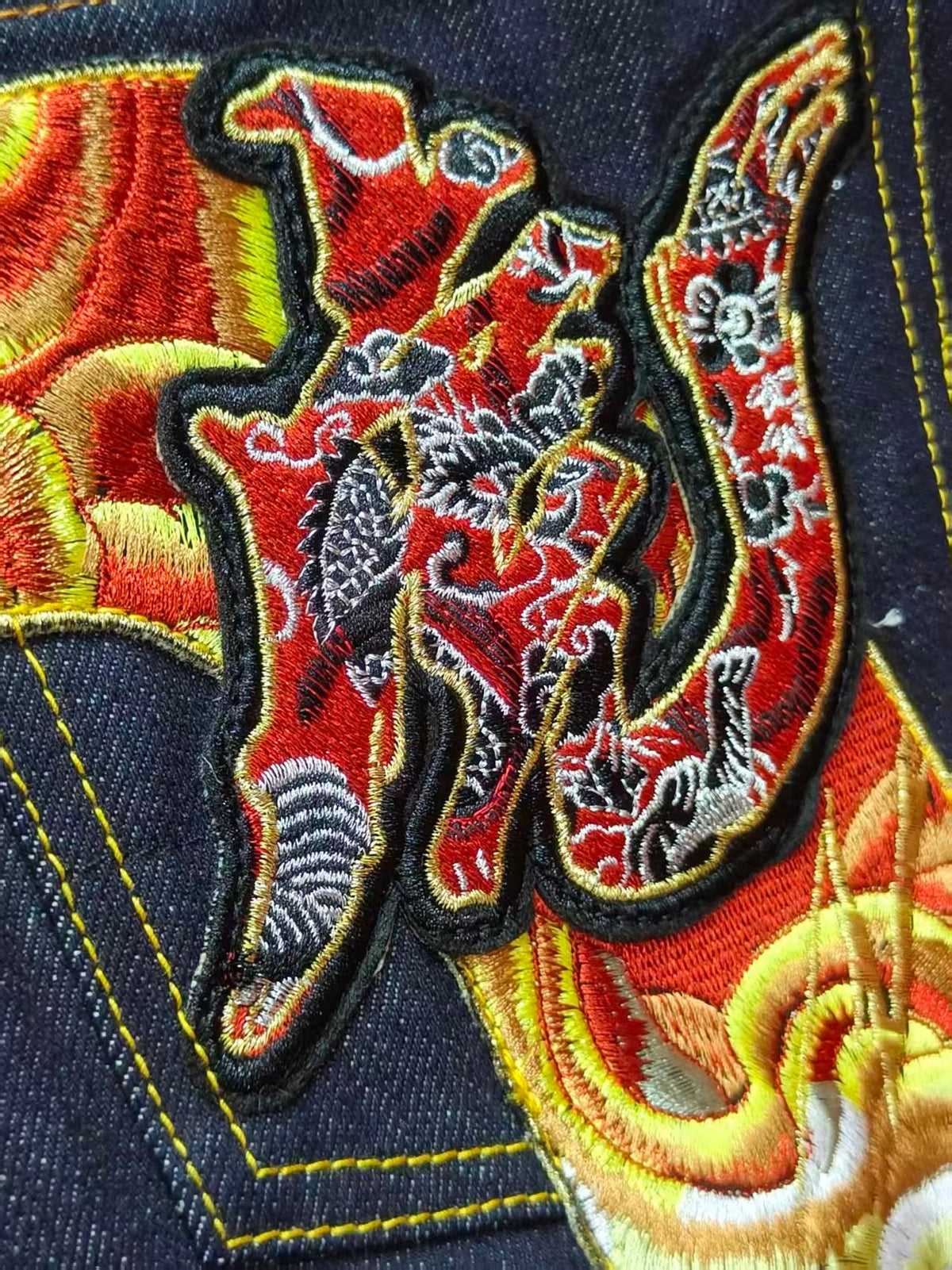 EVISU M-500 Collector's Edition Roaring Tiger & Hokusai Wave Selvedge Jeans