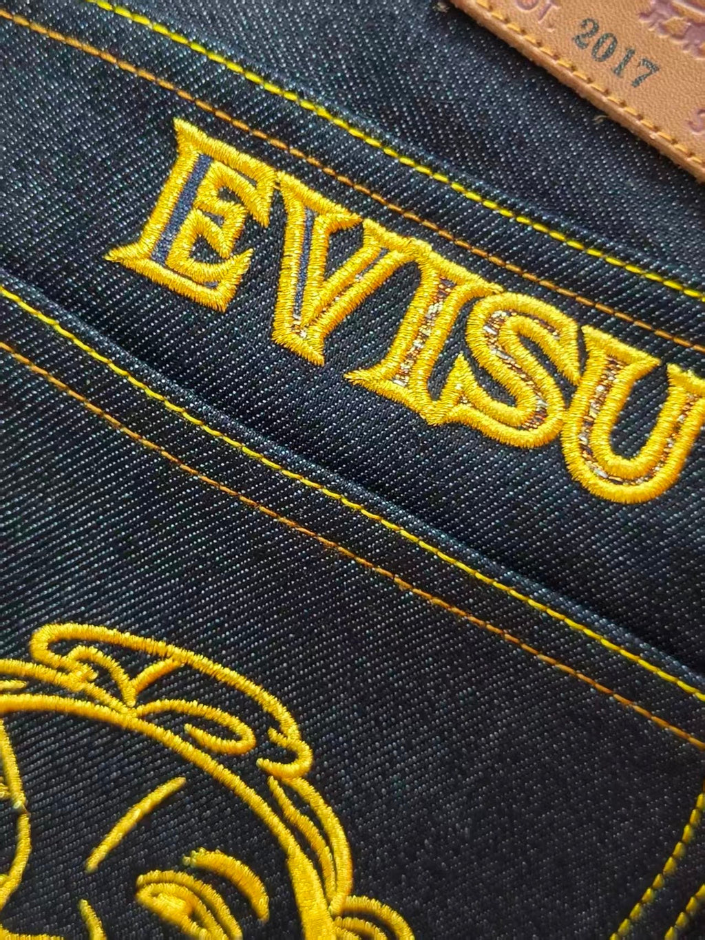 EVISU Lot 2017 Seagull & Hotei Logo Selvedge Jeans