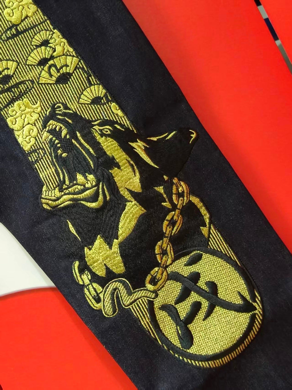 EVISU No.580 Dual Chained Komainu & Ryu Kamon Selvedge Jeans