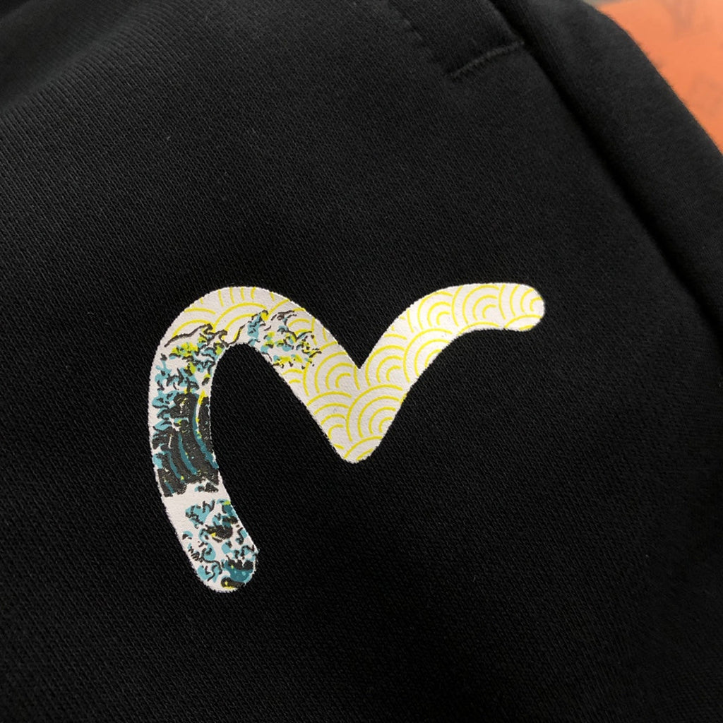 EVISU Great Wave Hokusai M-Logo Graphic Jogger Sweatpants