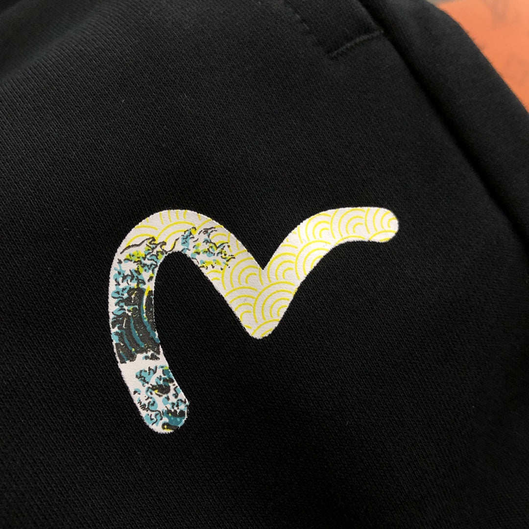 EVISU Great Wave Hokusai M-Logo Graphic Jogger Sweatpants