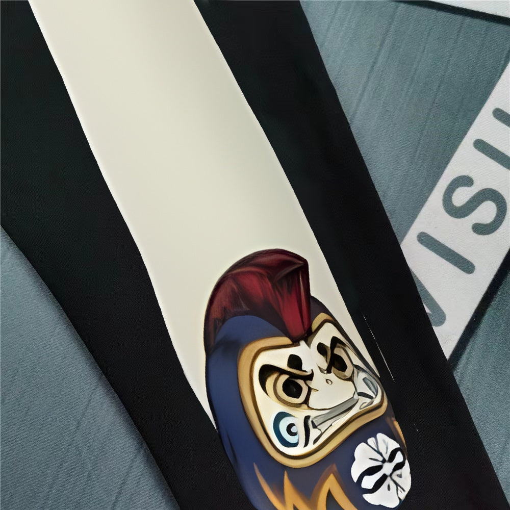 EVISU Cream M-Seagull Dual Daruma & Kitsune Graffiti Jogger Sweatpants