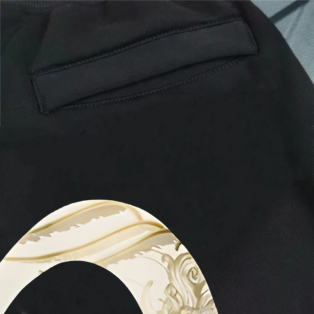 EVISU Gold Oriental Totem M-Seagull Jogger Sweatpants