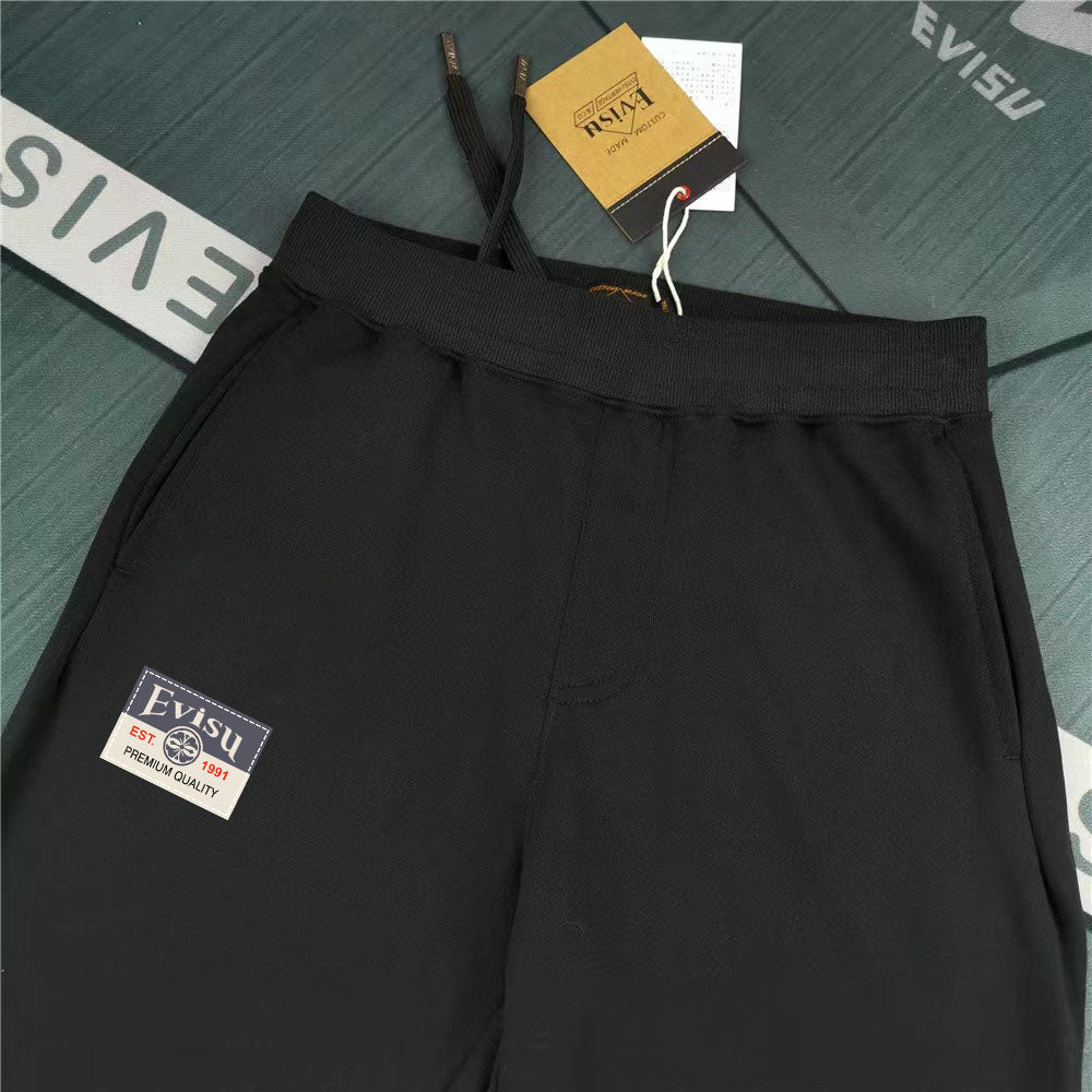 EVISU 1211 Gothic Daruma & Shishi Guardian M-Seagull Jogger Sweatpants