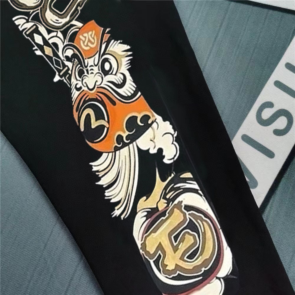 EVISU 1211 Gothic Daruma & Shishi Guardian M-Seagull Jogger Sweatpants