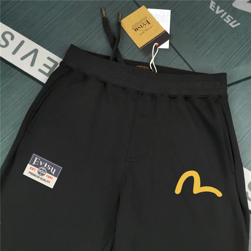 EVISU Daruma Trio Jogger Sweatpants - Did Everything Arch & Yellow M-Seagull Front