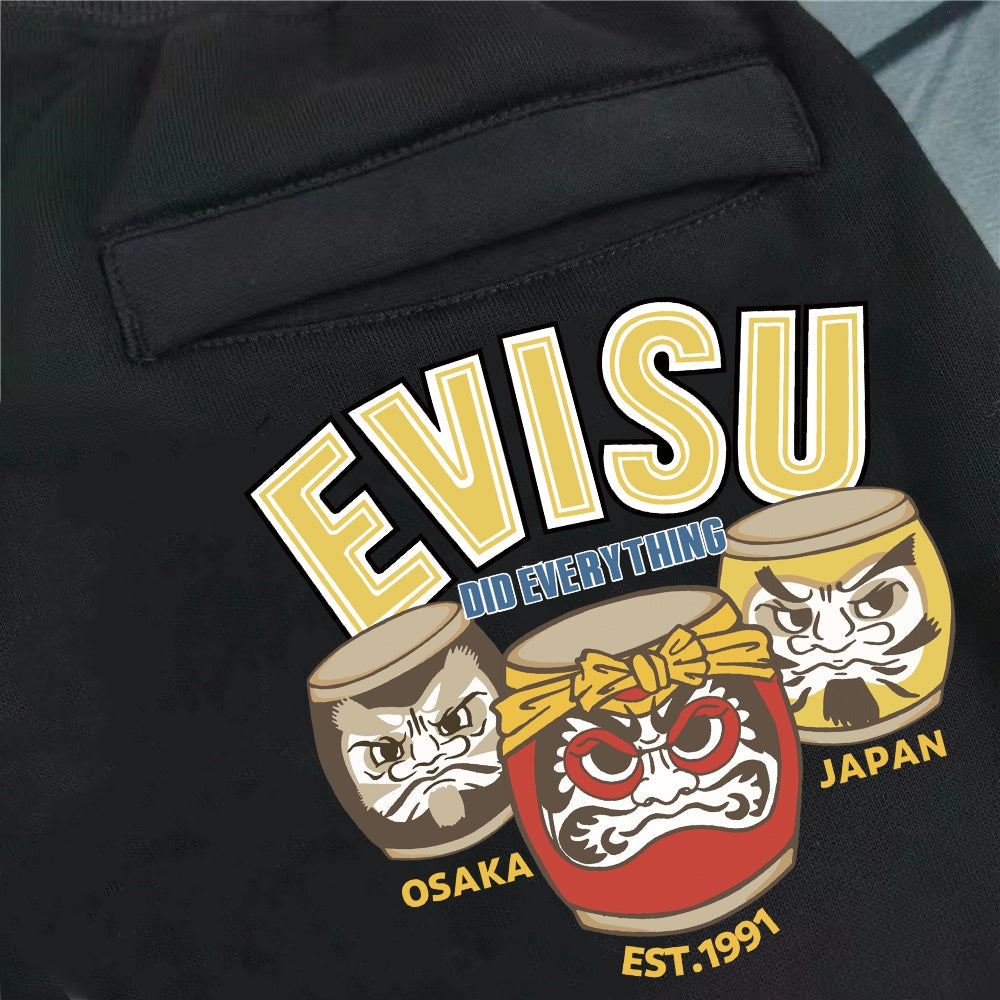 EVISU Daruma Trio Jogger Sweatpants - Did Everything Arch & Yellow M-Seagull Front