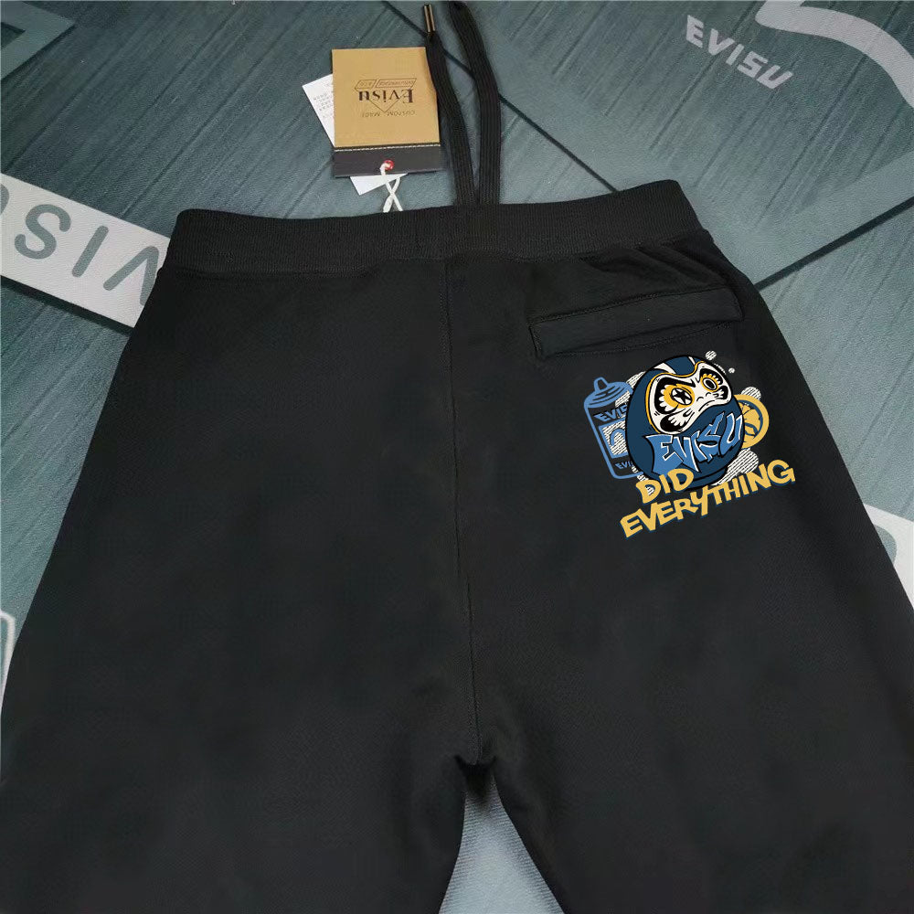 EVISU Graffiti Daruma Jogger Sweatpants - Did Everything Front & EVISU Sport Logo