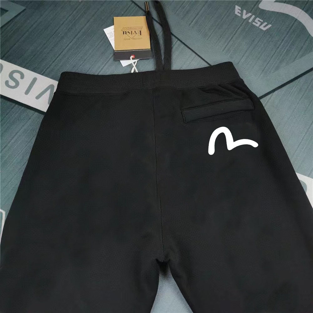 EVISU Daruma Face Jogger Sweatpants - Line-Art Front & M-Seagull Back