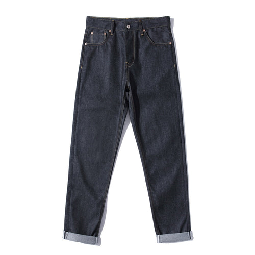 EVISU KURO Dual Dragon Kamon Sensu Multi-Element Embroidery Jeans Slim Straight Black Raw Selvedge