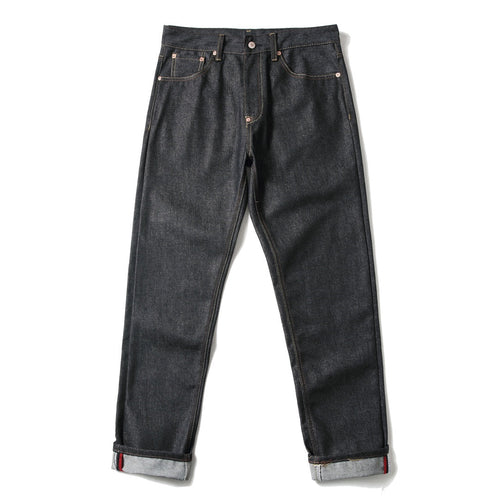 EVISU KURO Daicock Shishi Foo Dog Cloud Koban Gold Blue Embroidery Jeans Wide Fit Black Raw Selvedge