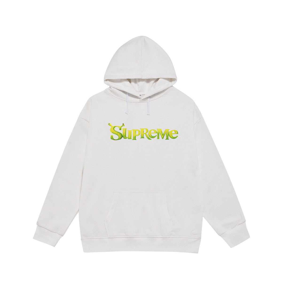 Supreme Lime Green Ogre-Ear Logo Print Hoodie