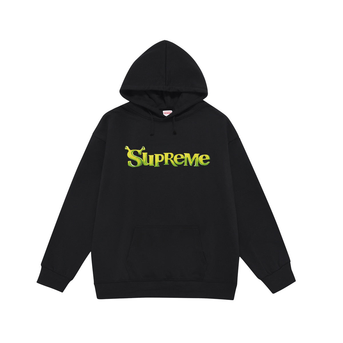 Supreme Lime Green Ogre-Ear Logo Print Hoodie