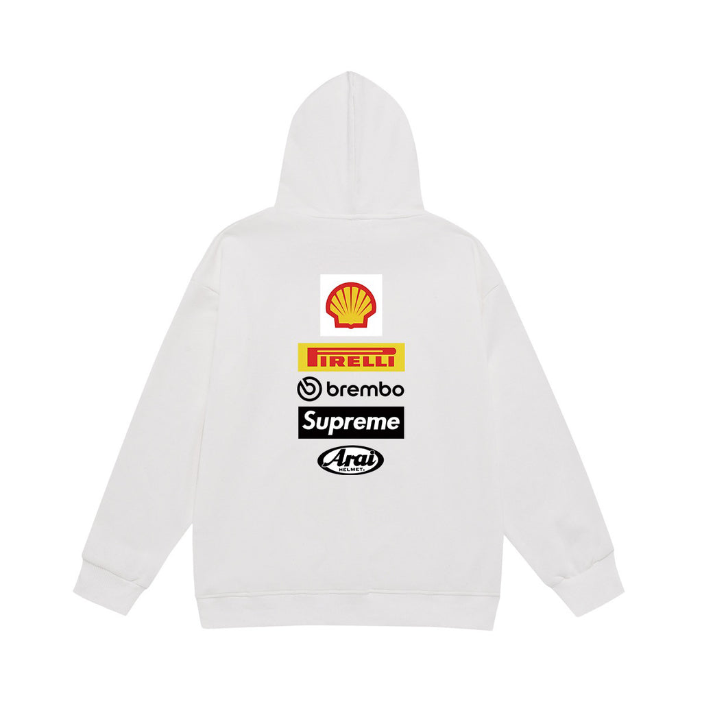 Supreme Racing Logo Front & Back Print Hoodie
