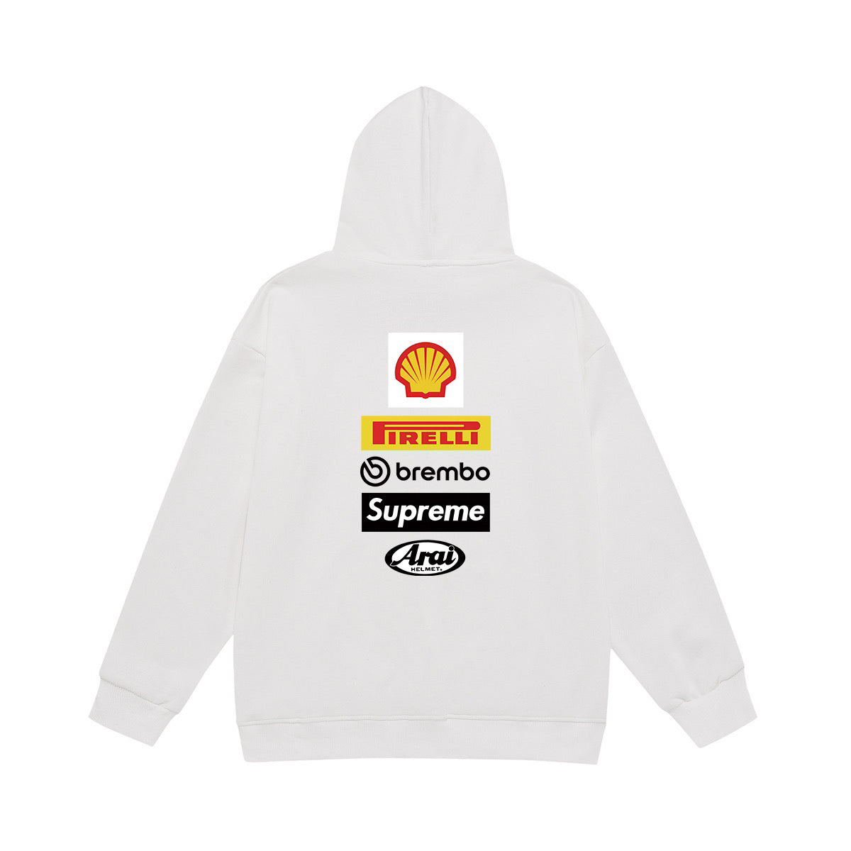 Supreme Racing Logo Front & Back Print Hoodie
