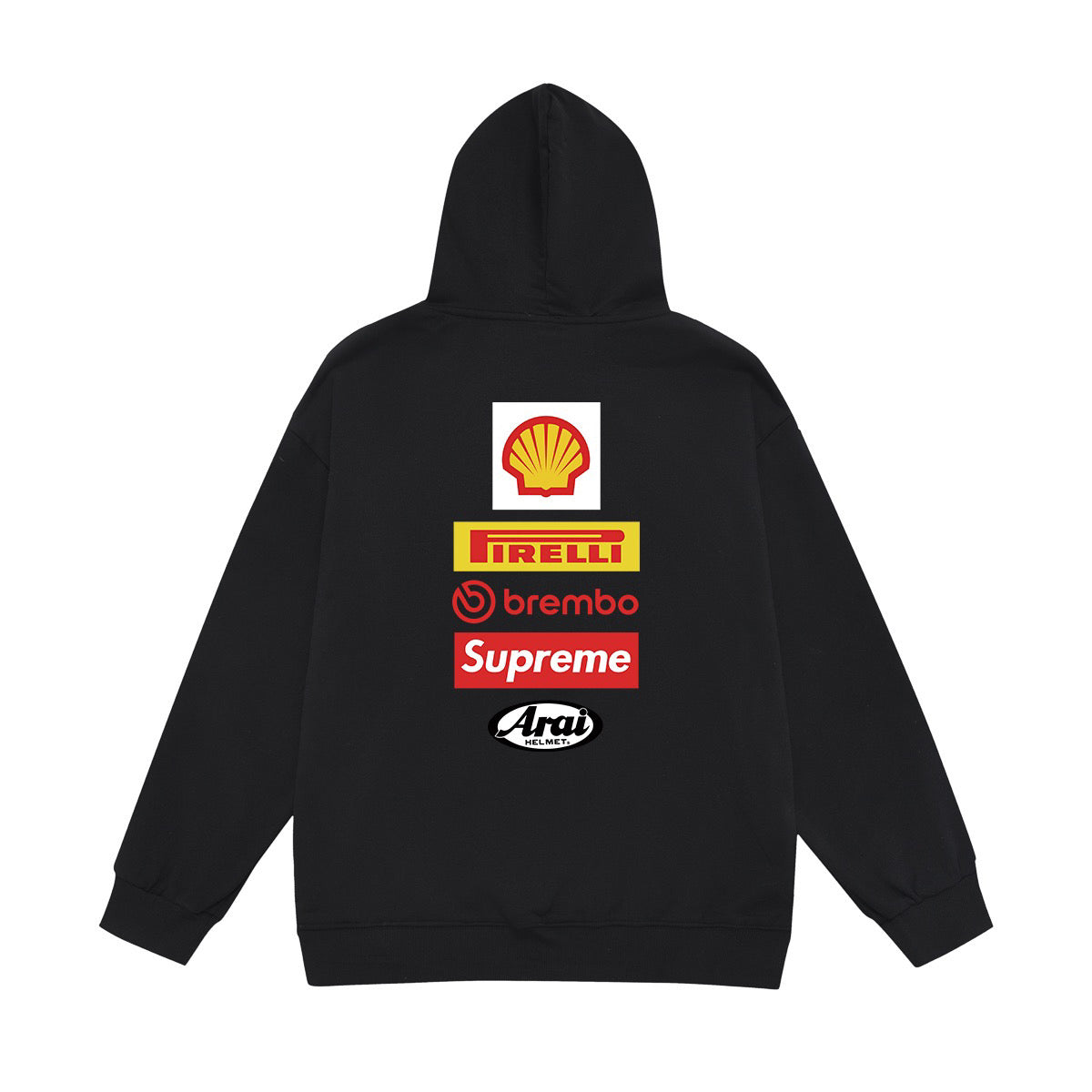 Supreme Racing Logo Front & Back Print Hoodie
