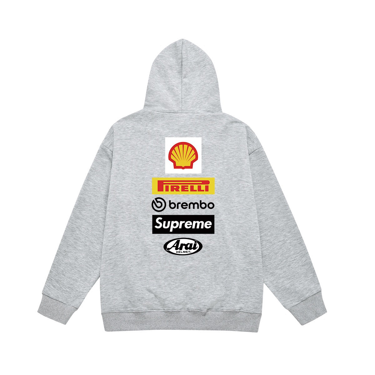 Supreme Racing Logo Front & Back Print Hoodie
