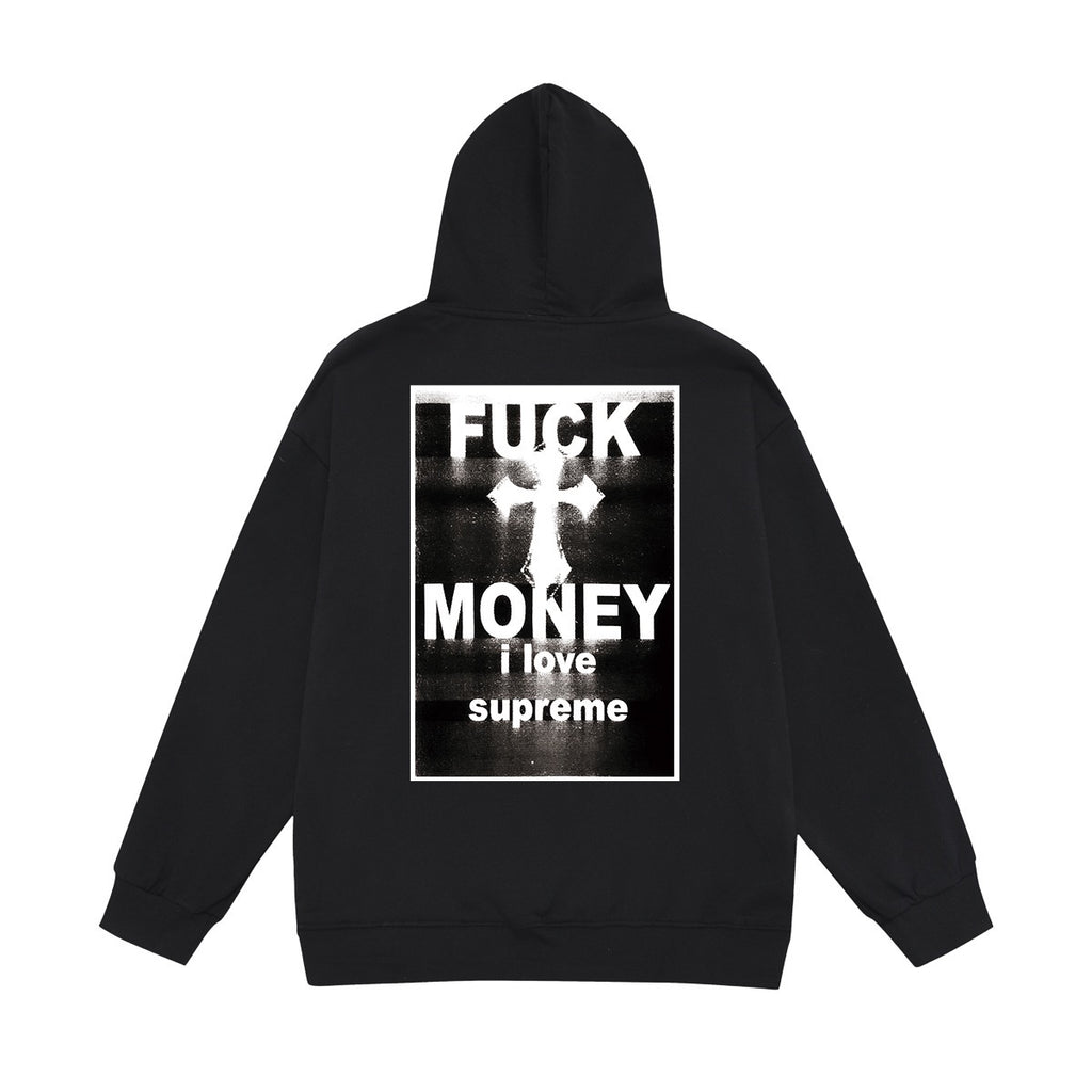 Supreme Cross & Slogan Back Print Hoodie