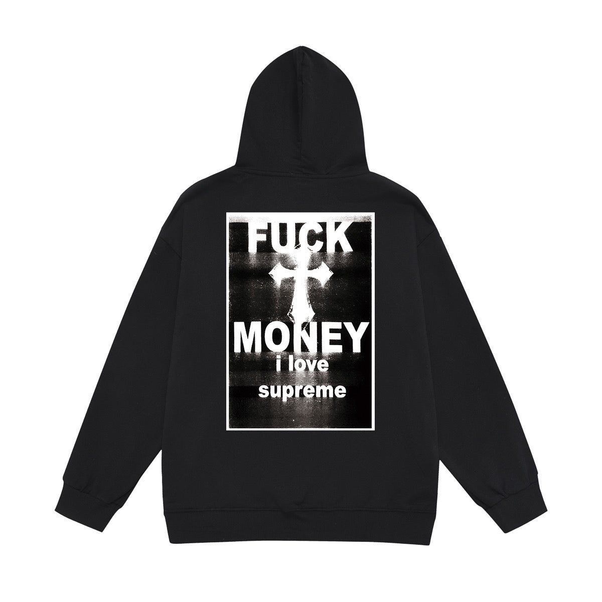 Supreme Cross & Slogan Back Print Hoodie