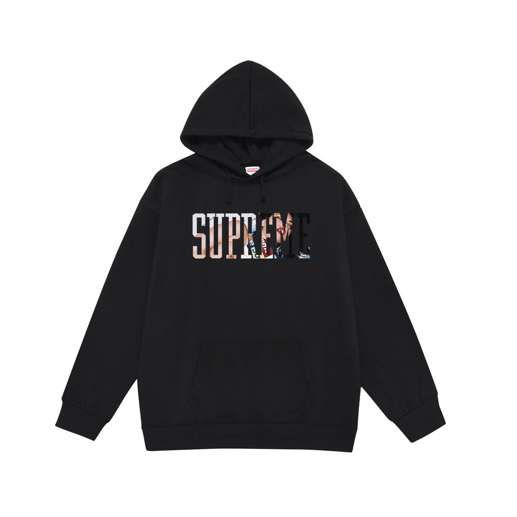 Supreme Photo-Fill Collegiate Lettering Print Hoodie