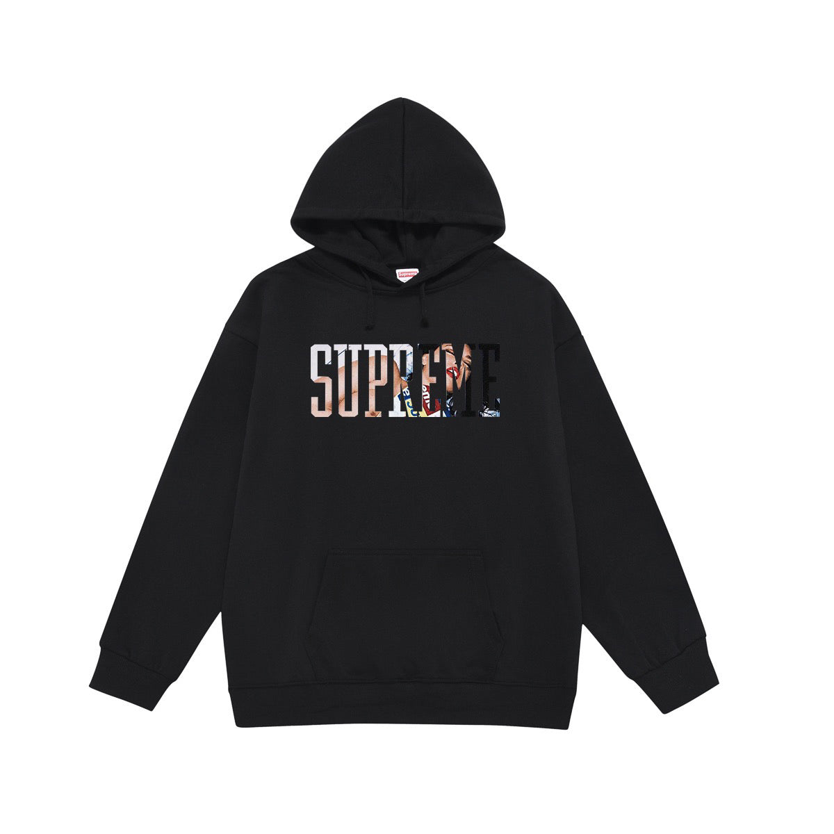 Supreme Photo-Fill Collegiate Lettering Print Hoodie