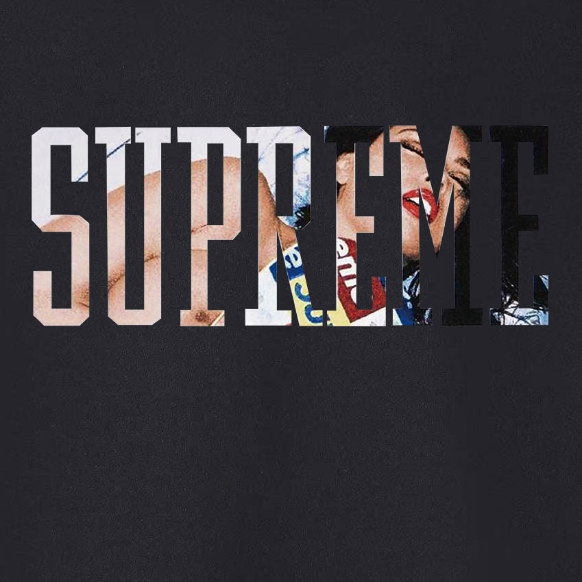 Supreme Photo-Fill Collegiate Lettering Print Hoodie