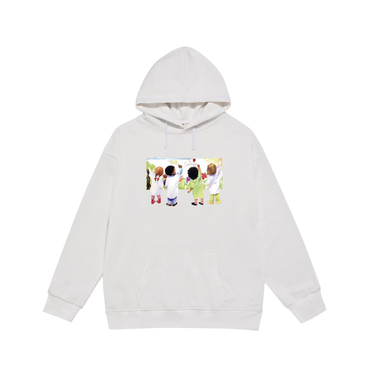 Supreme Kids Painting Illustration Print Hoodie