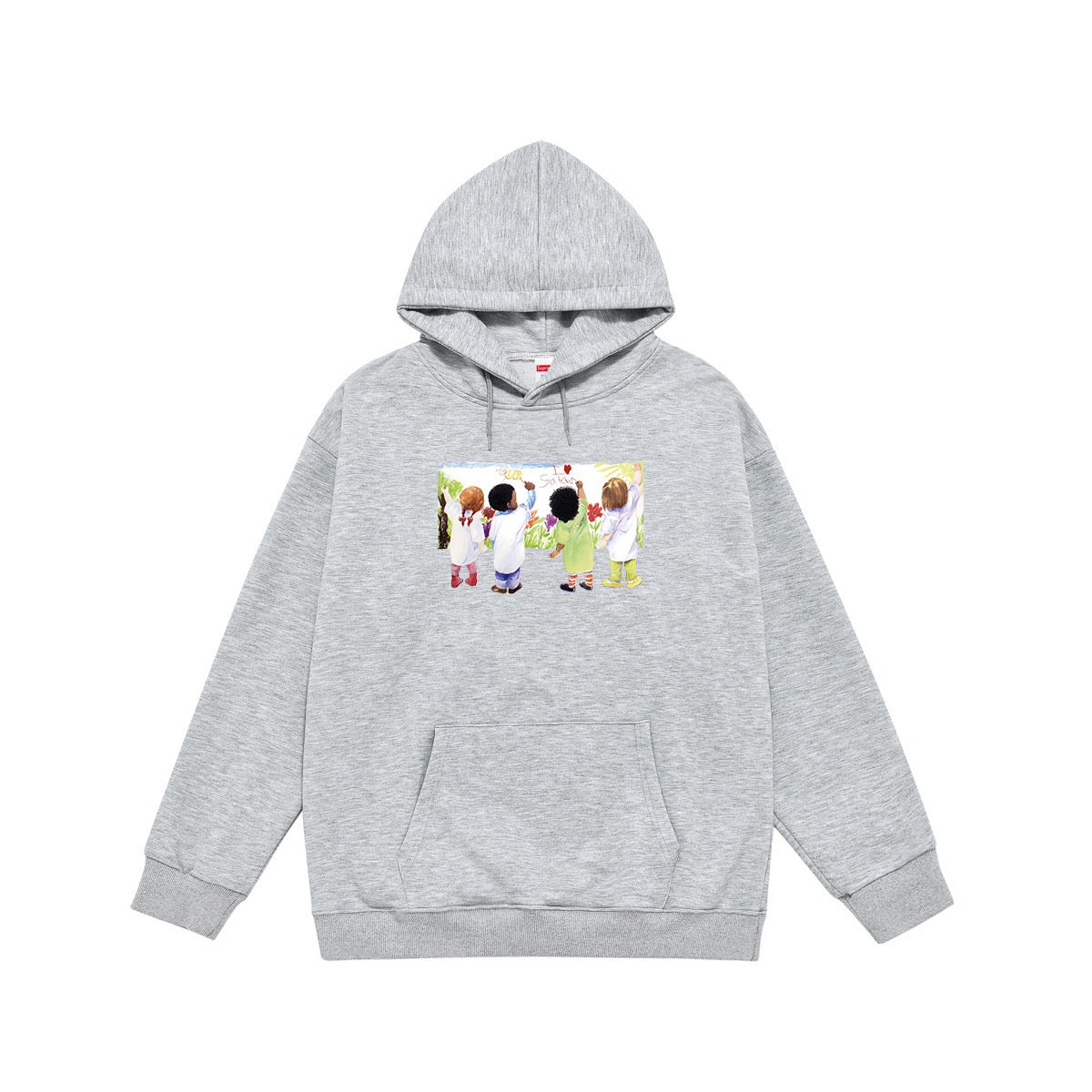 Supreme Kids Painting Illustration Print Hoodie