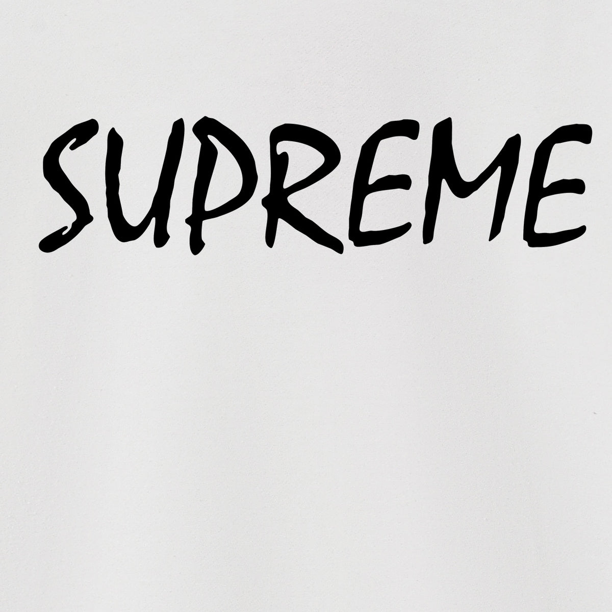 Supreme Handwritten Brush Lettering Print Hoodie