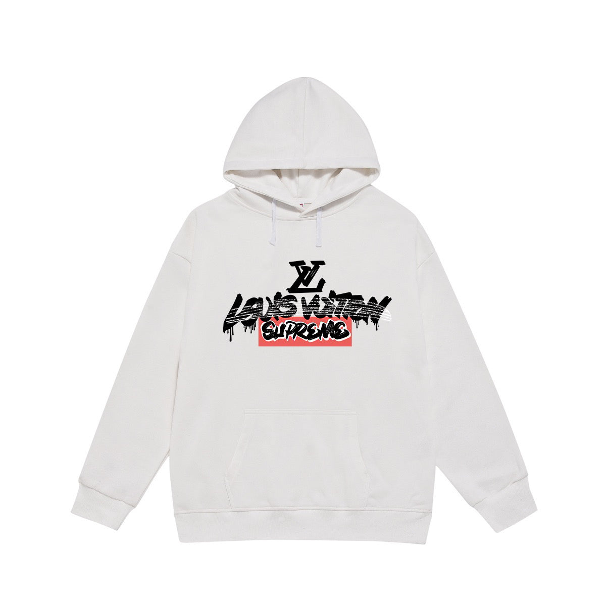 Supreme Layered Graffiti & Drip Logo Print Hoodie