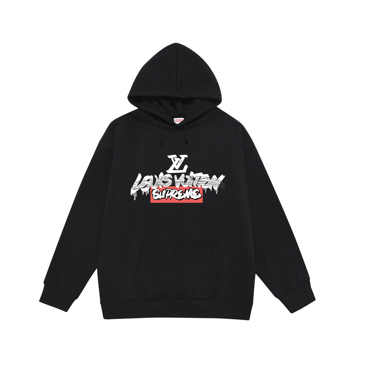 Supreme Layered Graffiti & Drip Logo Print Hoodie