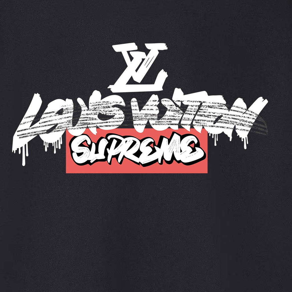 Supreme Layered Graffiti & Drip Logo Print Hoodie
