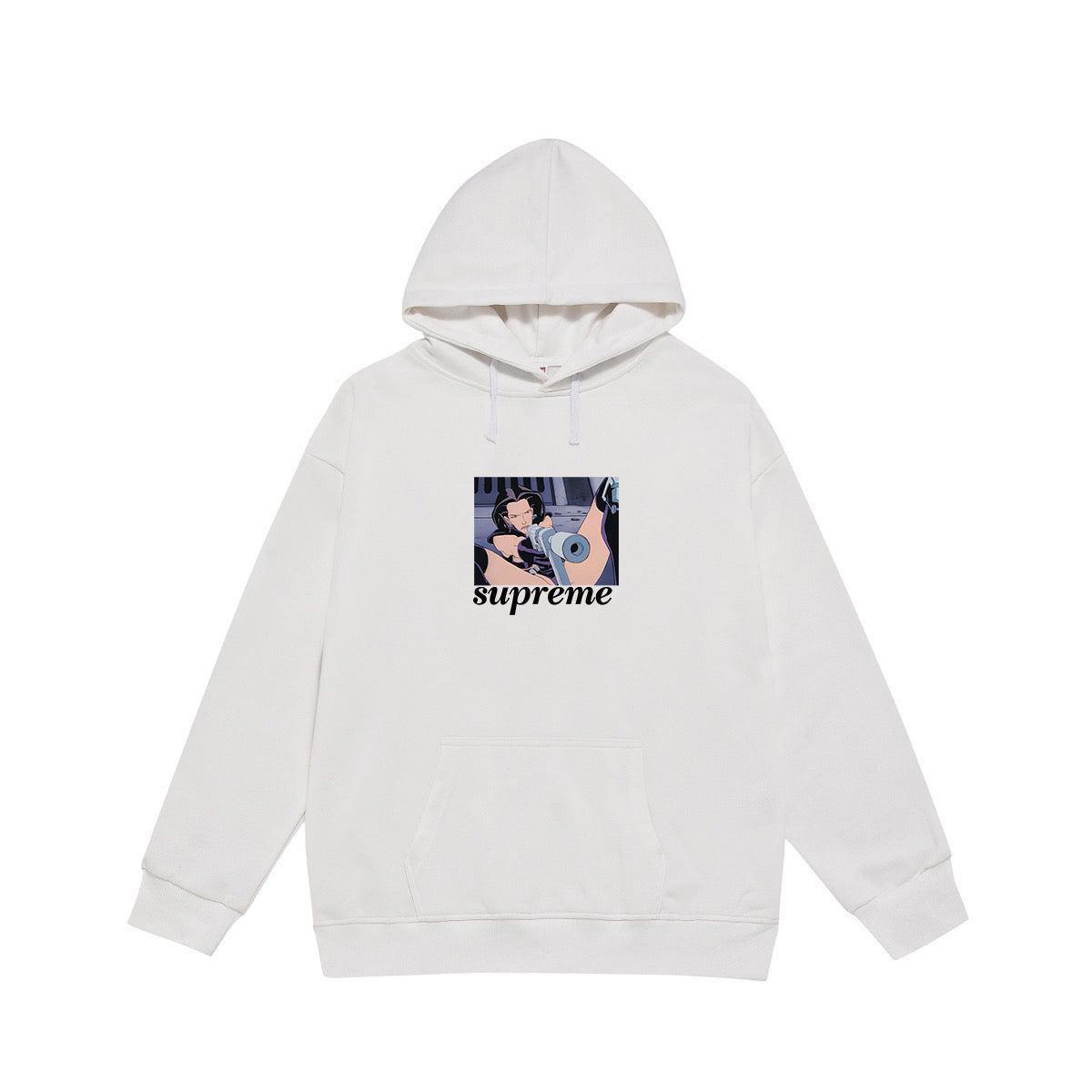 Supreme Anime Action Scene Print Hoodie