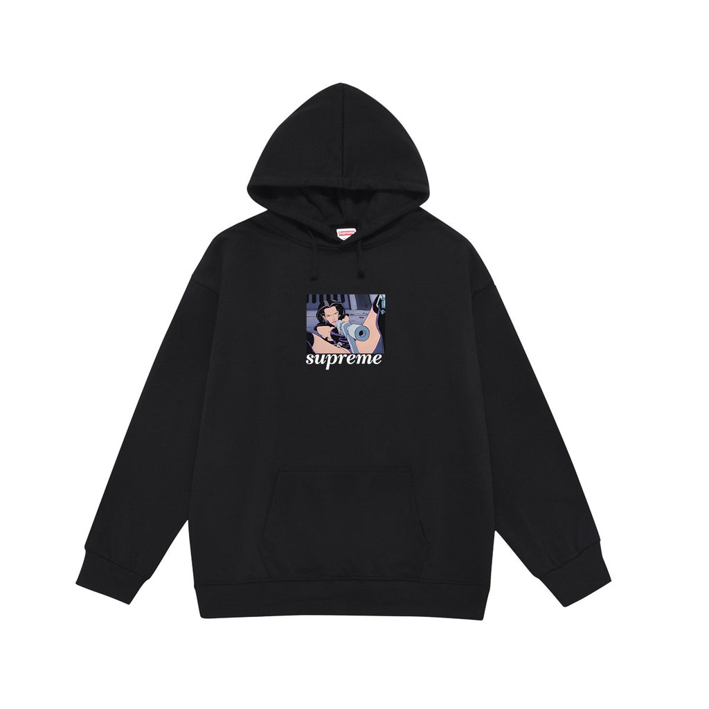 Supreme Anime Action Scene Print Hoodie