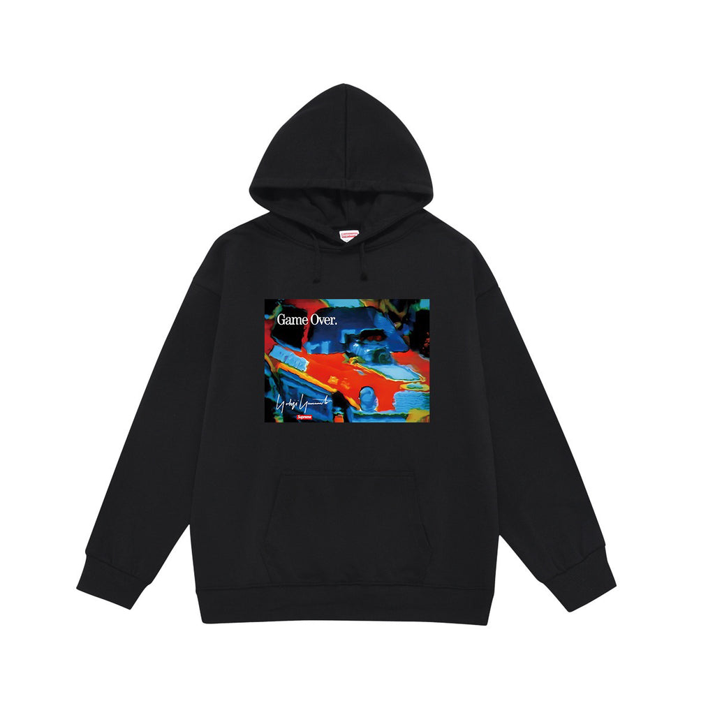 Supreme Game Over Abstract Graphic Print Hoodie