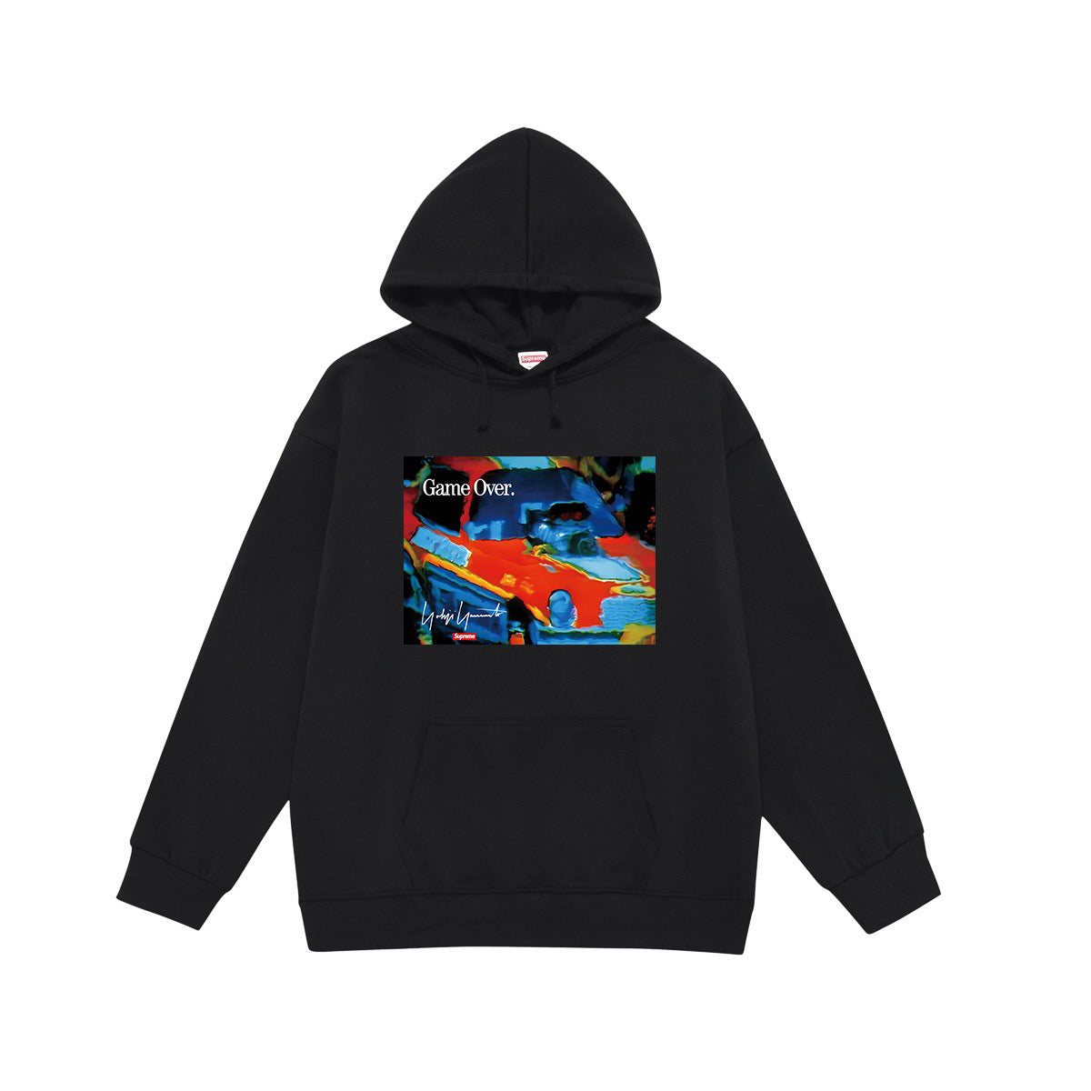 Supreme Game Over Abstract Graphic Print Hoodie