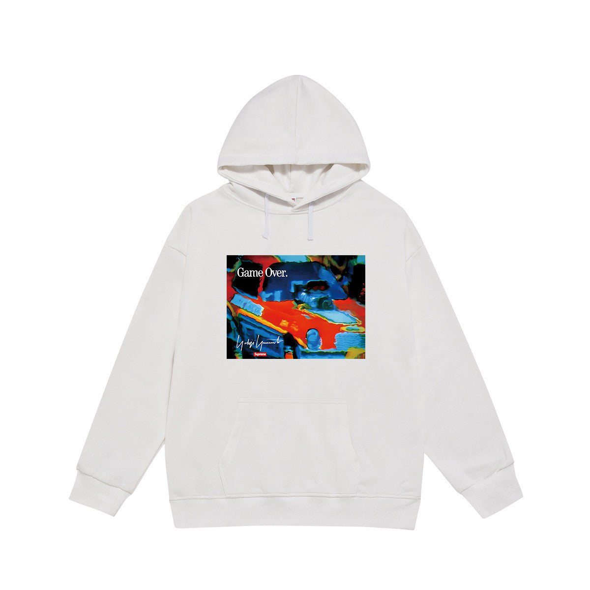 Supreme Game Over Abstract Graphic Print Hoodie
