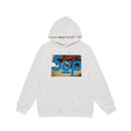 Supreme Blue Sup Lettering Portrait Print Hoodie