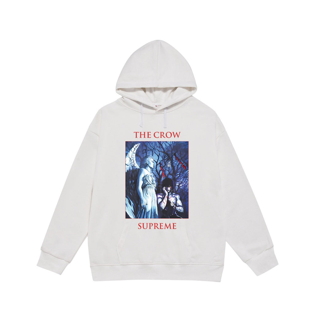 Supreme The Crow Gothic Illustration Print Hoodie