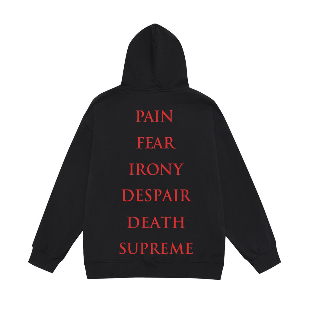 Supreme The Crow Gothic Illustration Print Hoodie