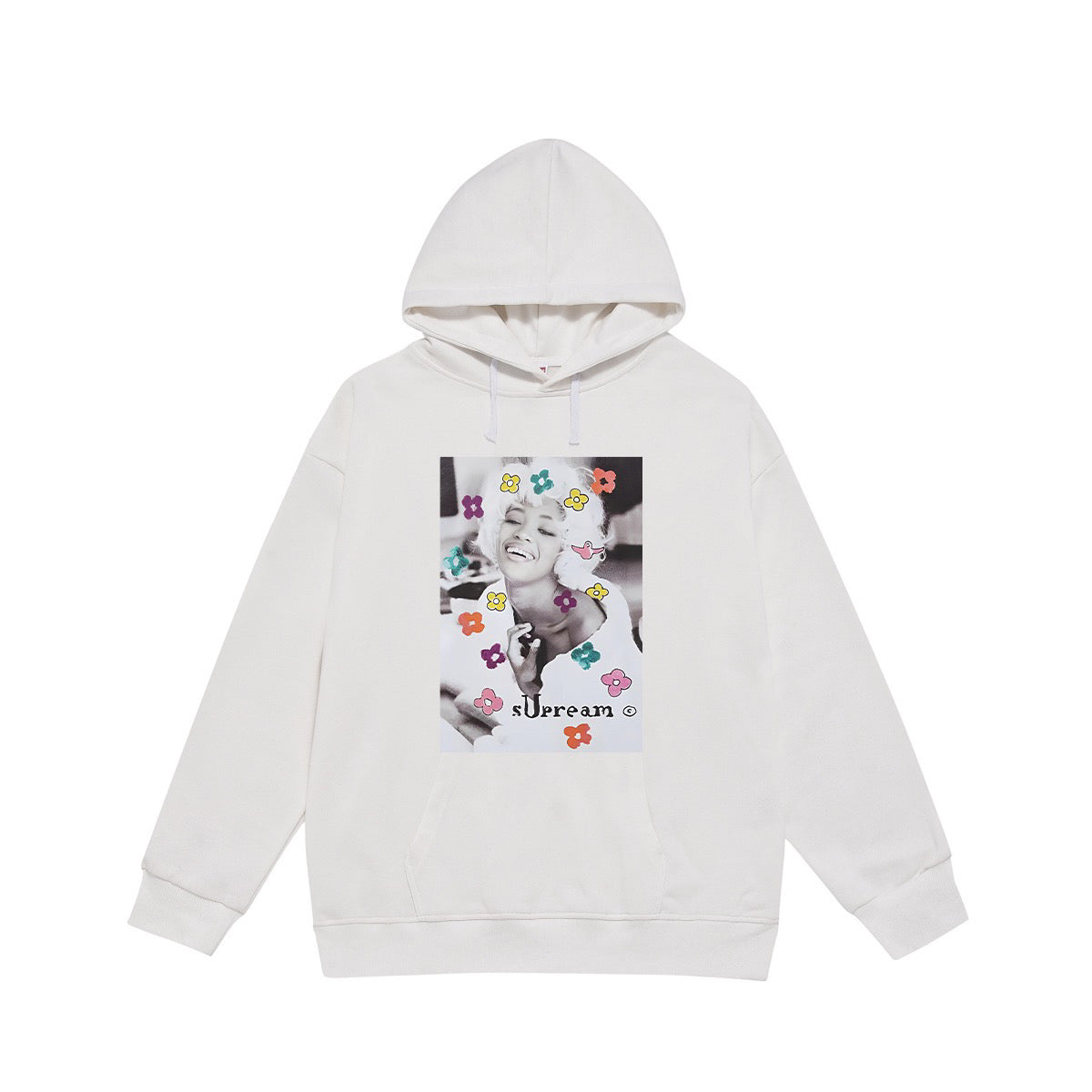 Supreme Floral Portrait Collage Print Hoodie