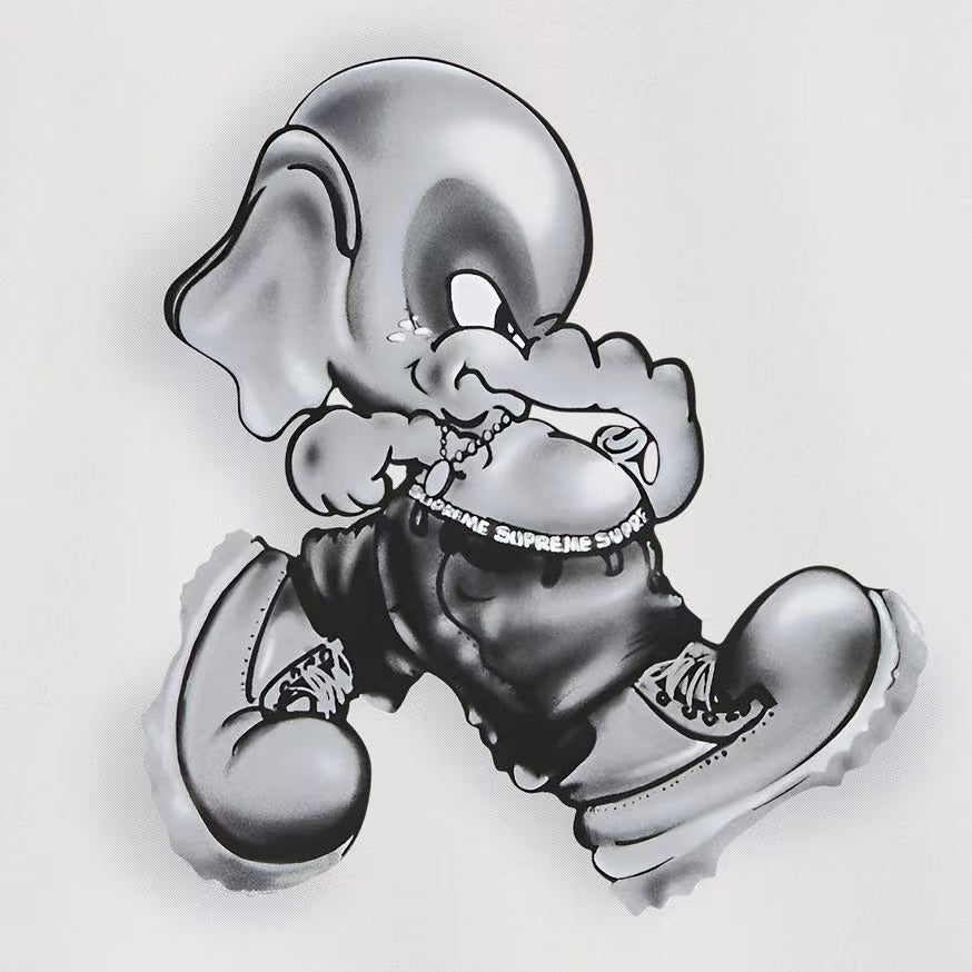 Supreme Cartoon Elephant Print Hoodie