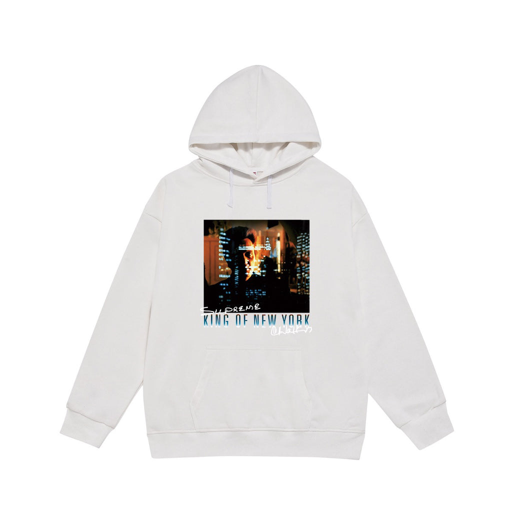 Supreme King of New York City Lights Photo Print Hoodie