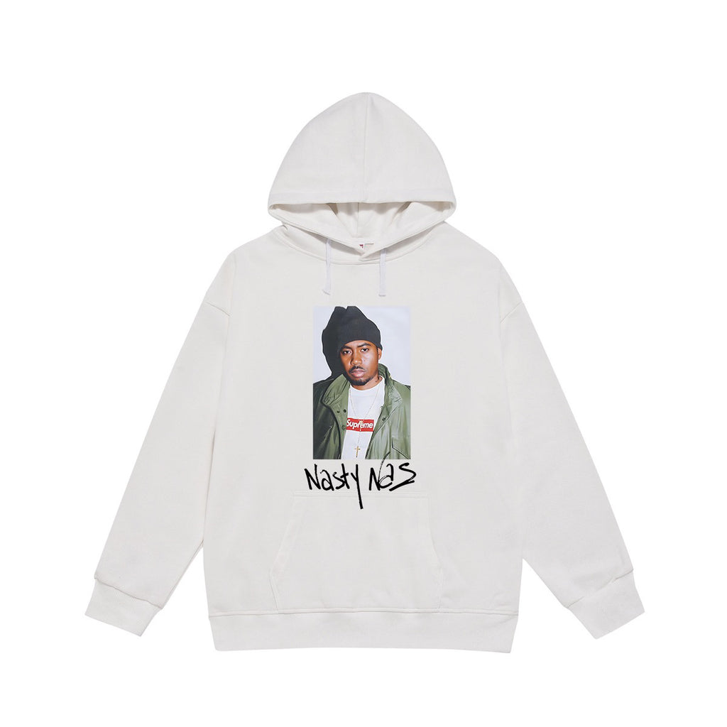 Supreme Nasty Nas Portrait Photo Print Hoodie