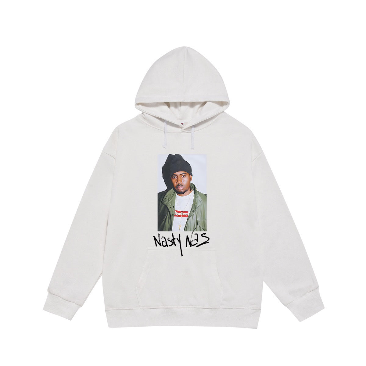 Supreme Nasty Nas Portrait Photo Print Hoodie