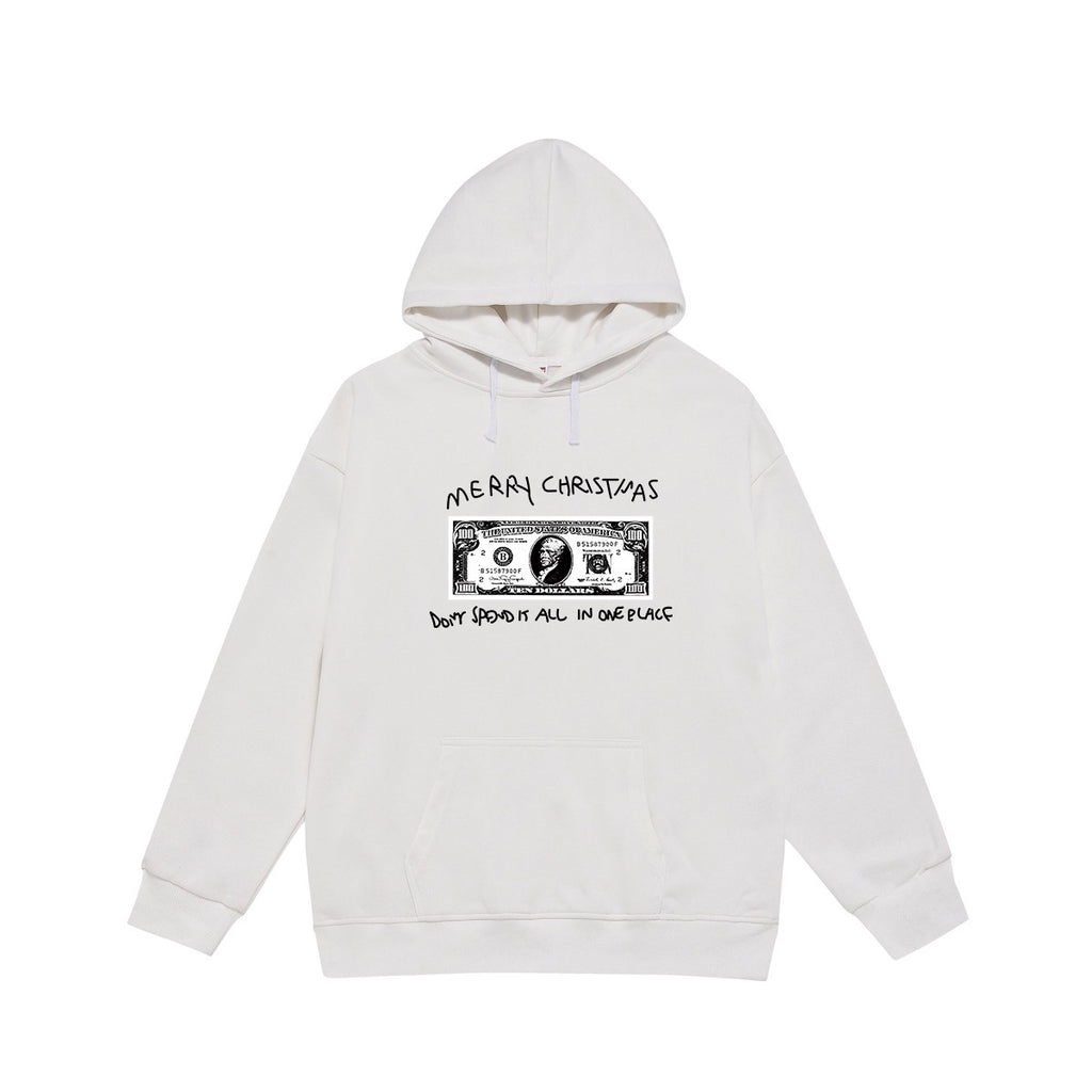 Supreme Merry Christmas Banknote Print Hoodie