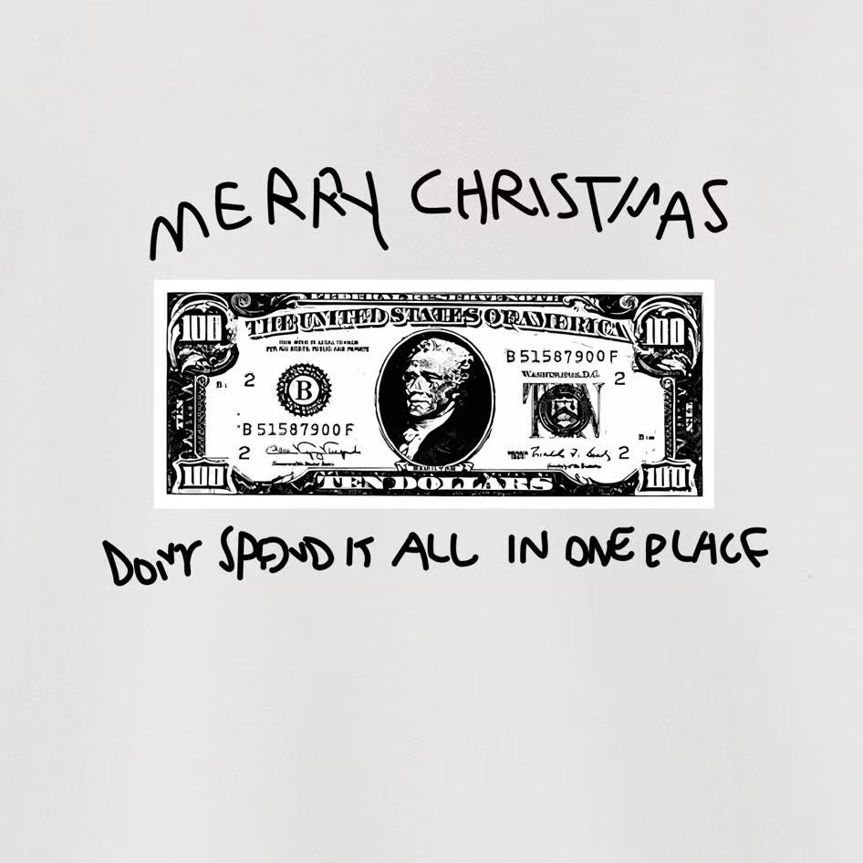 Supreme Merry Christmas Banknote Print Hoodie