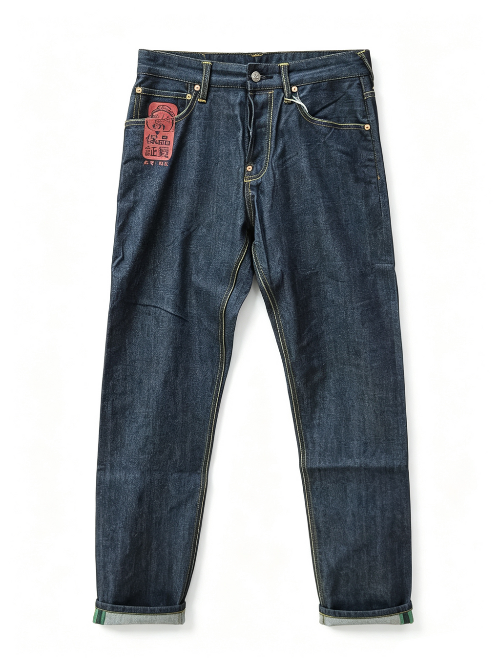 EVISU No.380 Tori Phoenix & Gold Peony Selvedge Jeans