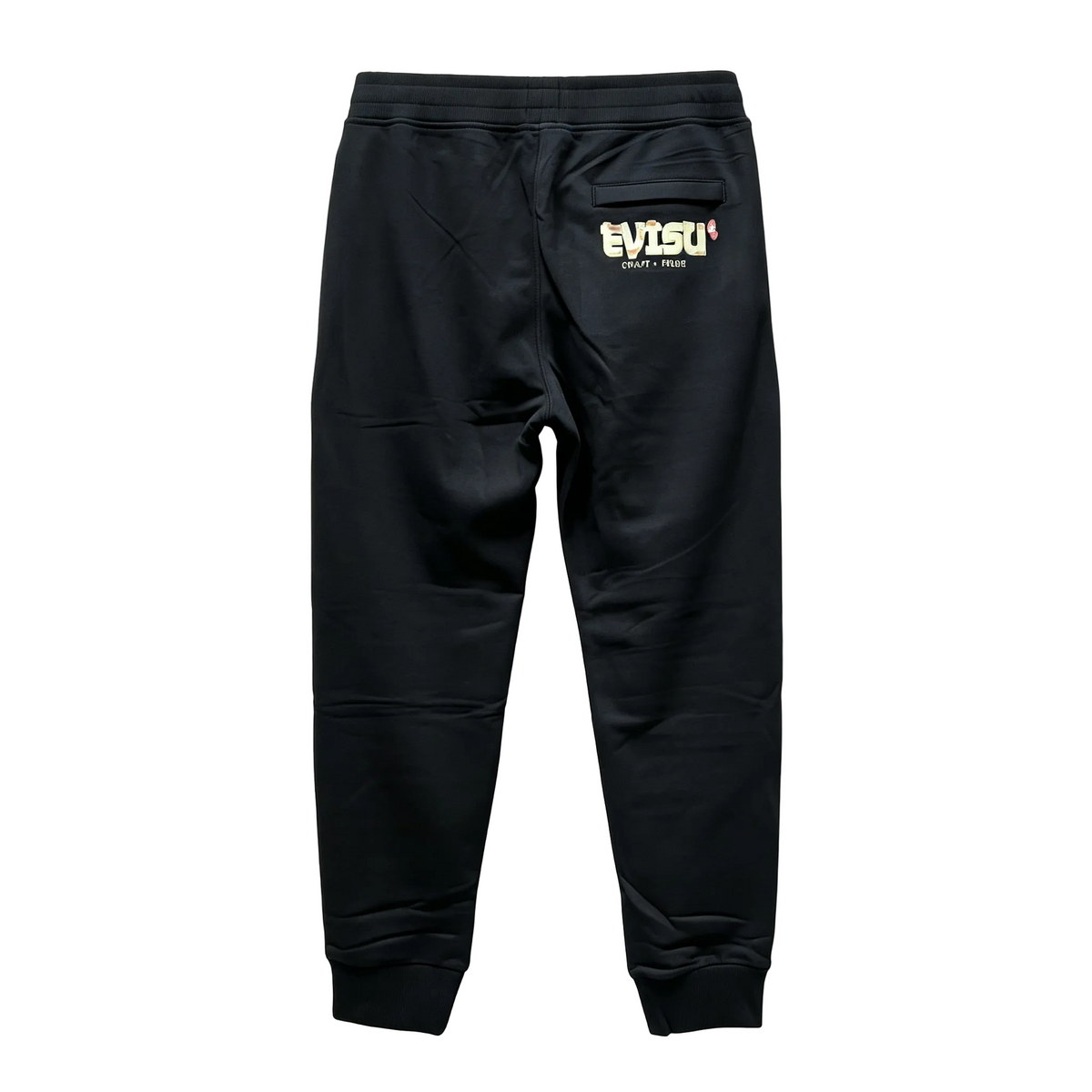 EVISU Craft & Pride Jogger Sweatpants - Gold Flame Logo Back & M-Seagull Front